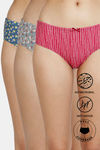 Zivame Anti-Microbial Low Rise Full Coverage Hipster Panty (Pack of 3) - Multicolor — thumbnail 1